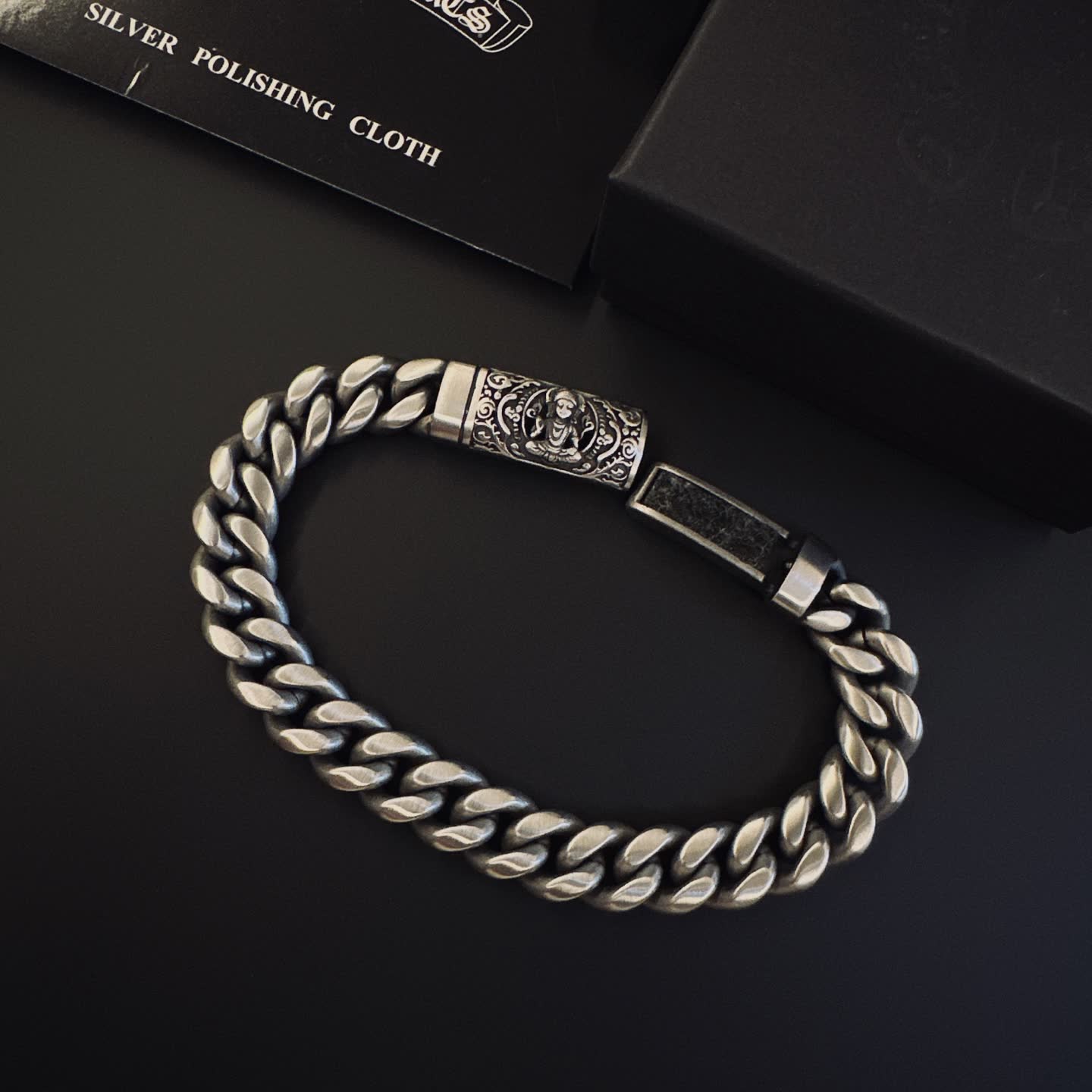 Chrome Hearts Silver Bracelet with Medallion